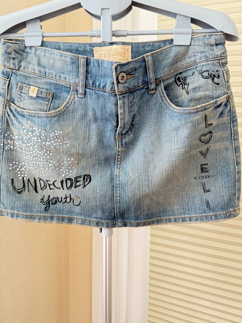 Z. Cavaricci Light Blue Denim Skirt